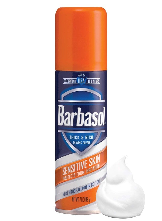 Barbasol Sensitive Skin Thick and Rich Shaving Cream, 7 Ounce, Pack of 6 - Image 2
